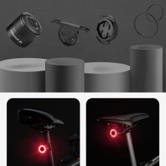 LED světlo zadní (5 světelných módů) s micro USB černé (9)