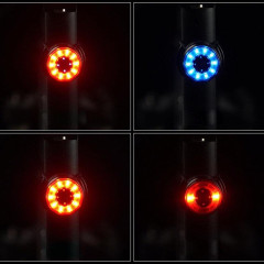 LED světlo zadní (5 světelných módů) s micro USB černé (15)